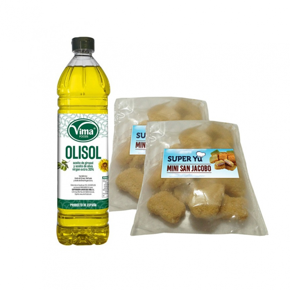 Aceite Olisol Vima 1 L Mini San Jacobo 2 X 300 G 10 5 Oz