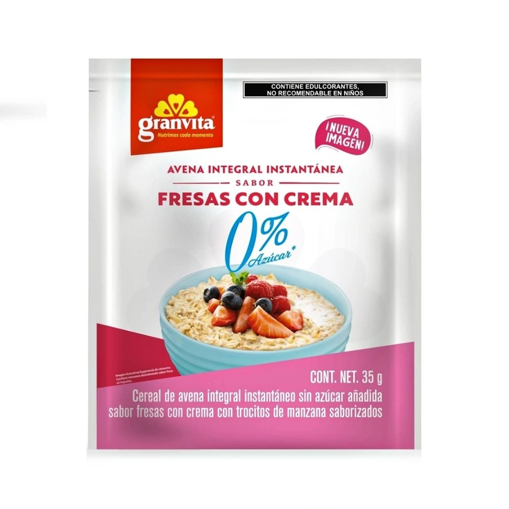 Avena Integral Instant Nea Sabor Fresas Con Crema Y Manzana G