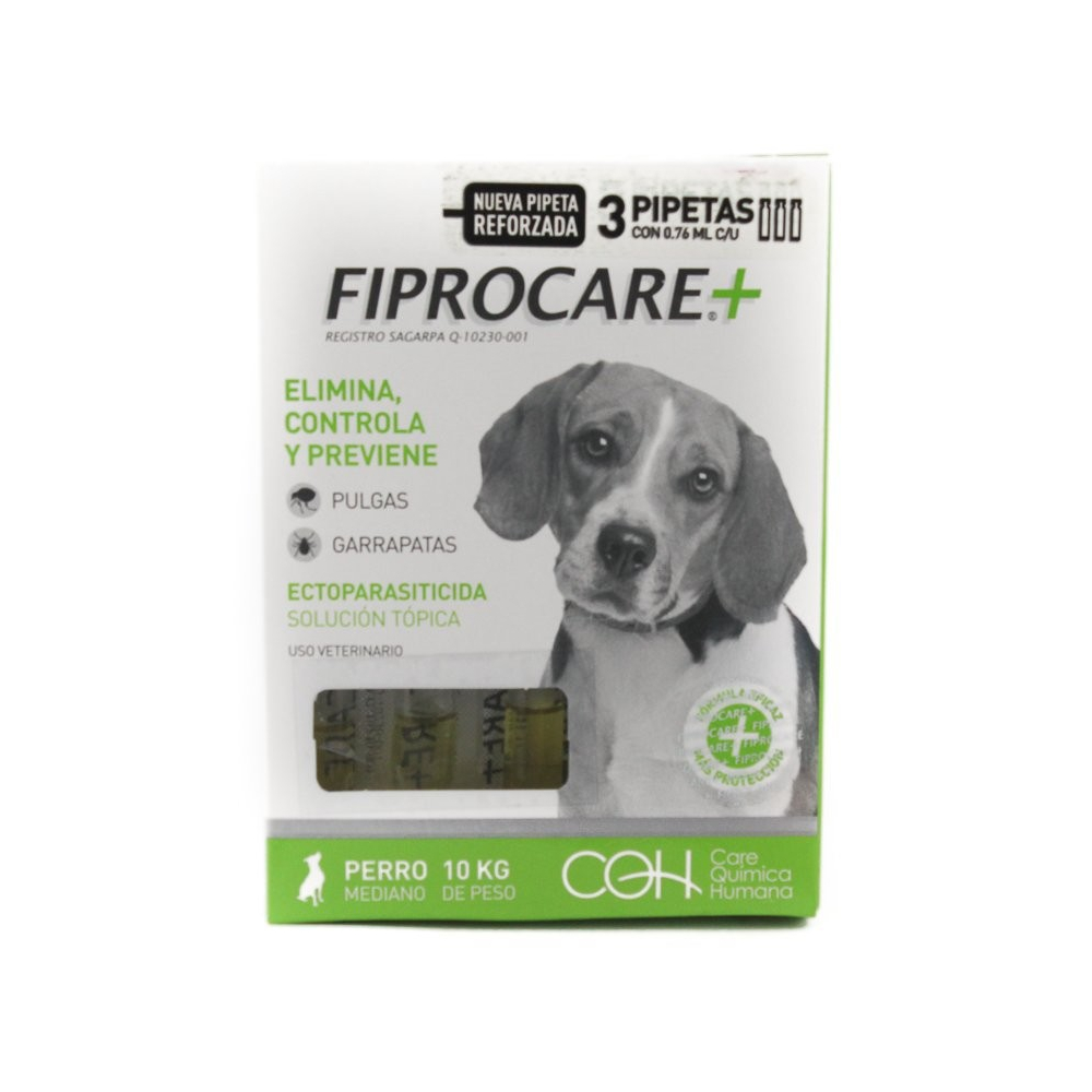 Pipetas Anti Pulgas Y Anti Garrapatas Para Perro Mediano Fiprocare U