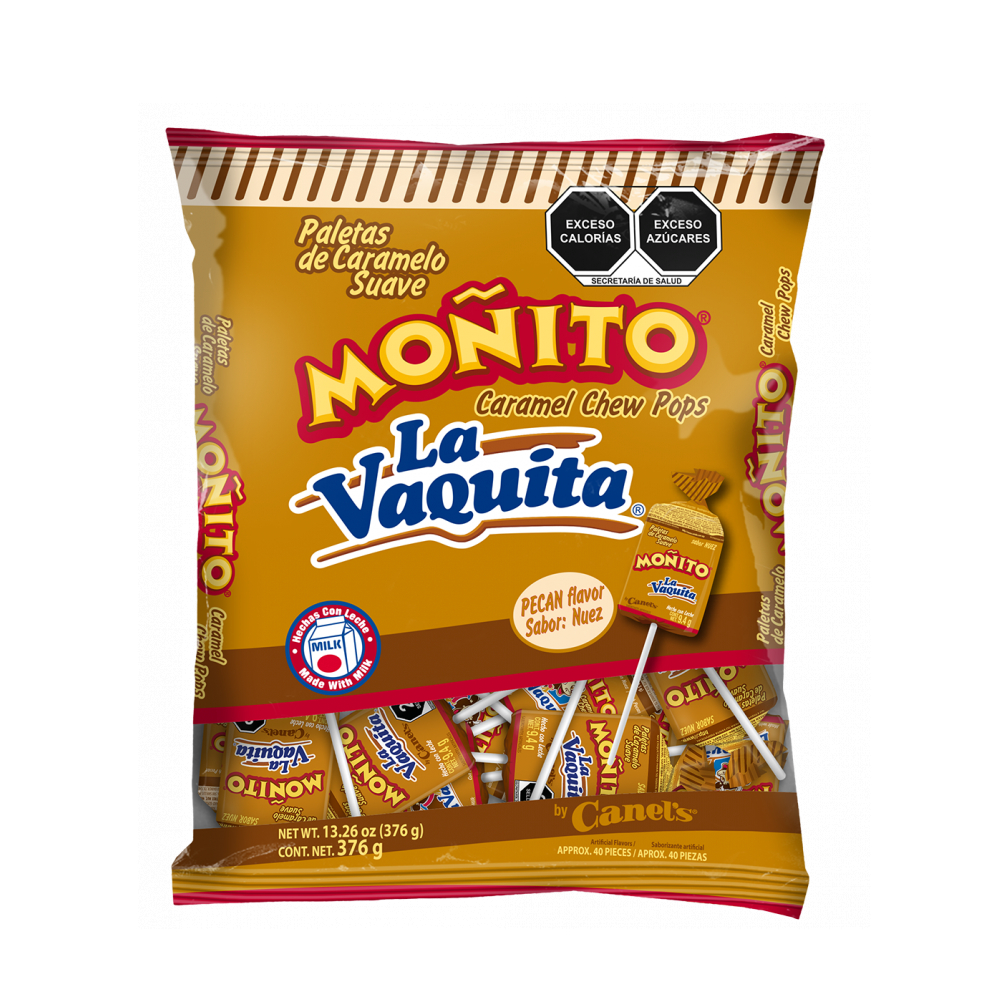 Bolsa De Paletas De Caramelo Suave Mo Ito Vaquita Sabor Nuez G