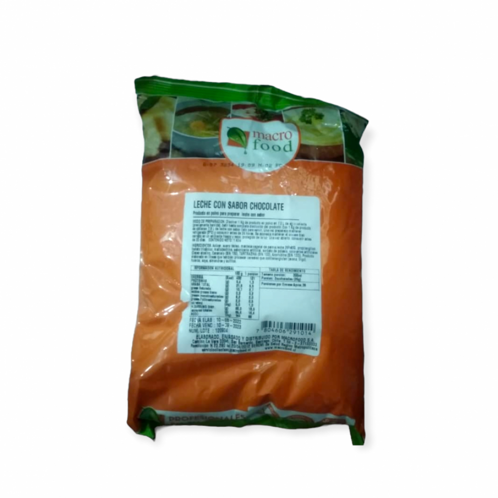 Leche En Polvo Con Sabor Chocolate Macro Food 1 Kg 2 2 Lb