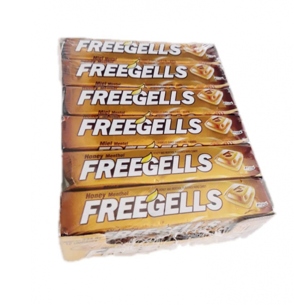 Caramelos Duros Sabor Miel Y Mentol Freegells 12 X 334 80 G 11 80 Oz