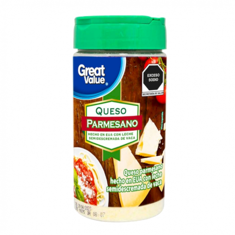 Queso Parmesano Molido Great Value 226 G 7 97 Oz Supermarket 23