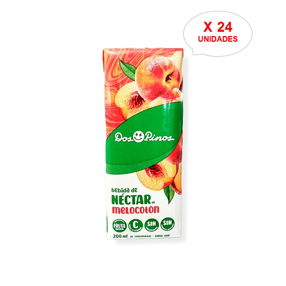 Néctar de melocotón Dos Pinos 24 x 200 ml Supermarket 23 es una