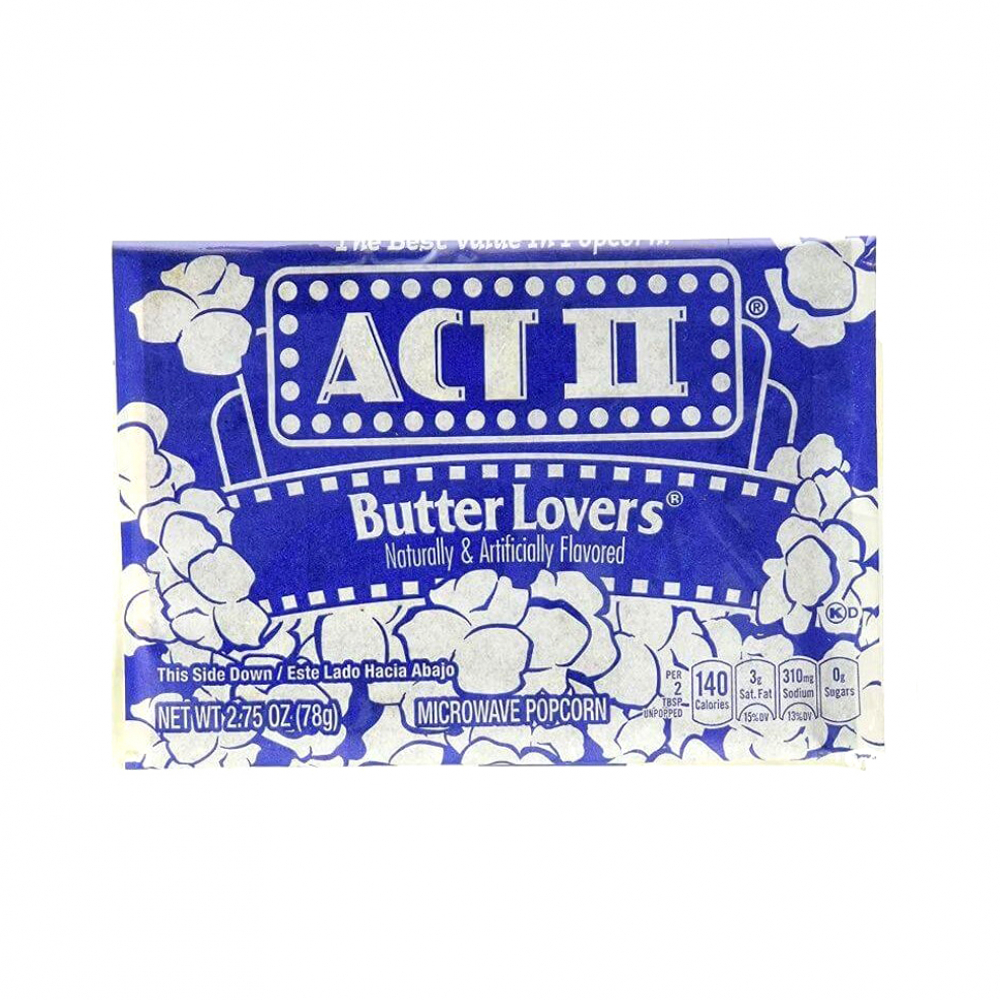 Palomitas de maíz para microondas Butter Lovers Act II 78 g 2 75 oz