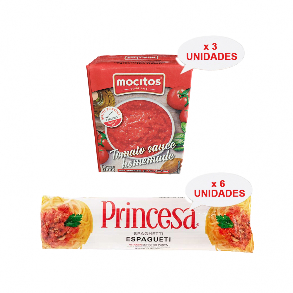 Combo Para Pastas No Espaguetis Princesa Tomates Fritos