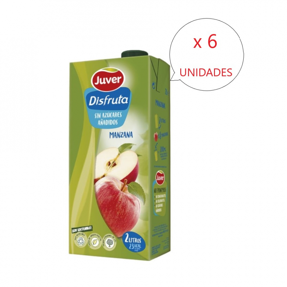 Jugo de manzana sin azúcares añadidos Juver 6 x 2 L Supermarket 23