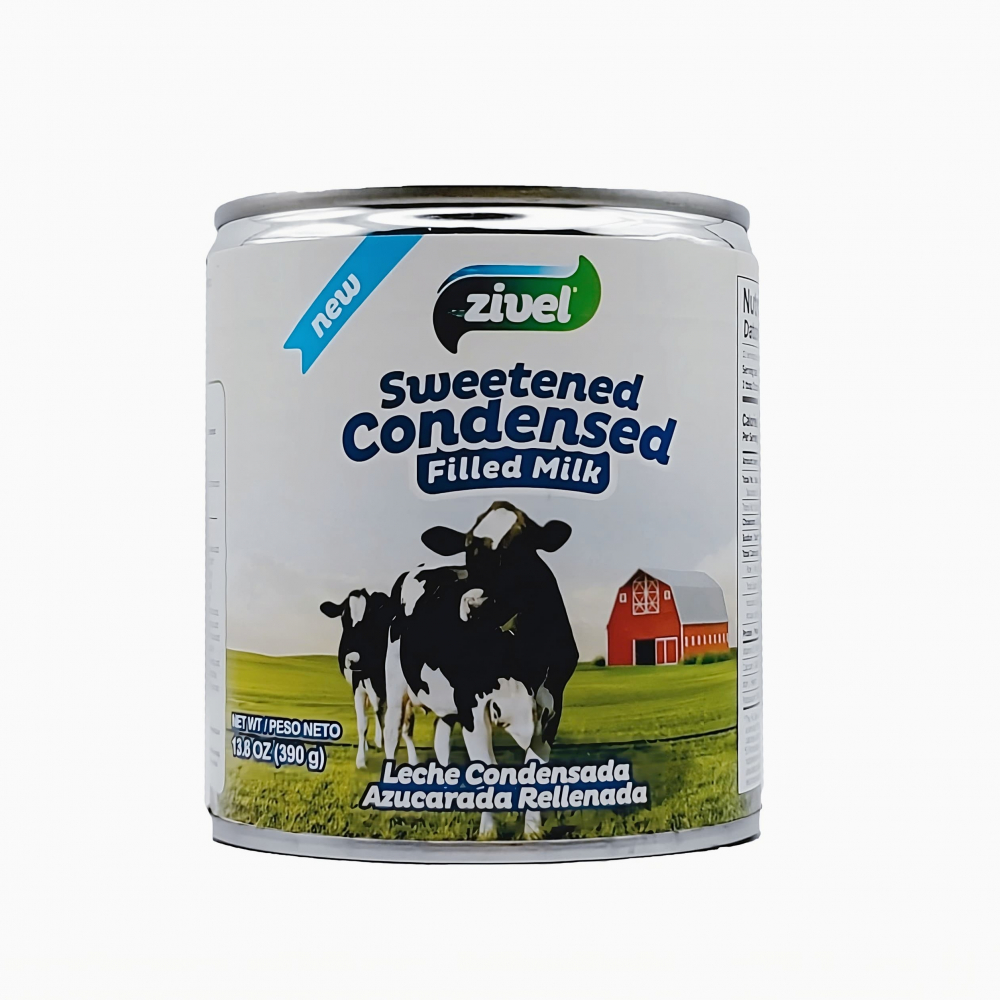 Leche Condensada Azucarada Rellenada Zivel 390 G 13 8 Oz