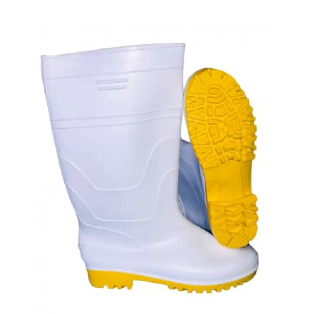 Botas De Caucho Blancas Con Suela Amarilla Talla Supermarket