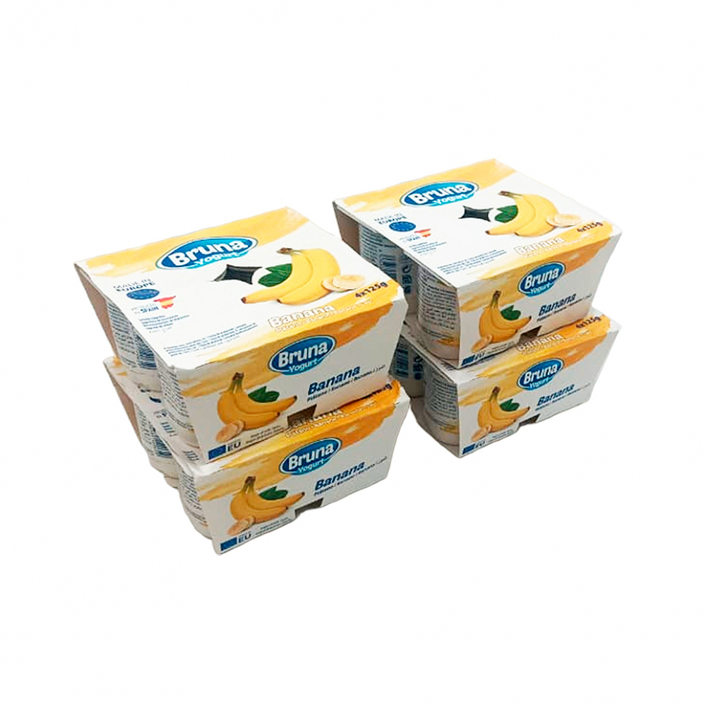 Yogurt pasteurizado sabor a plátano 16 x 125 g 4 41 oz