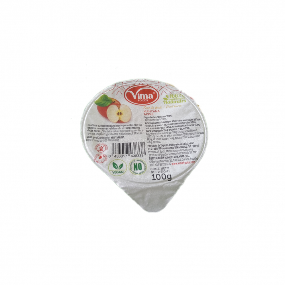 Pure De Frutas De Manzana Vima Foods 100 G 3 53 Oz Supermarket 23