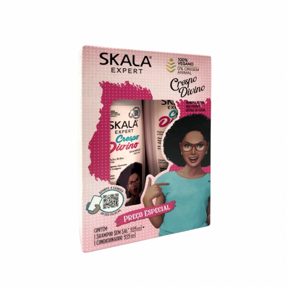 Kit Shampoo Y Acondicionador Crespo Divino Skala Expert 325 Ml