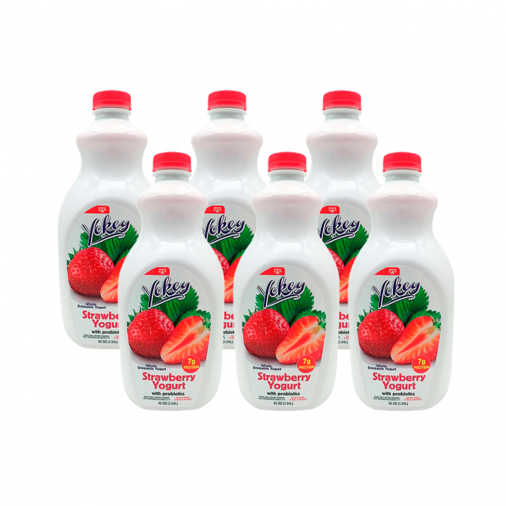 Yogurt de fresa con probióticos Yokey 6 x 1 54 L Supermarket 23 es