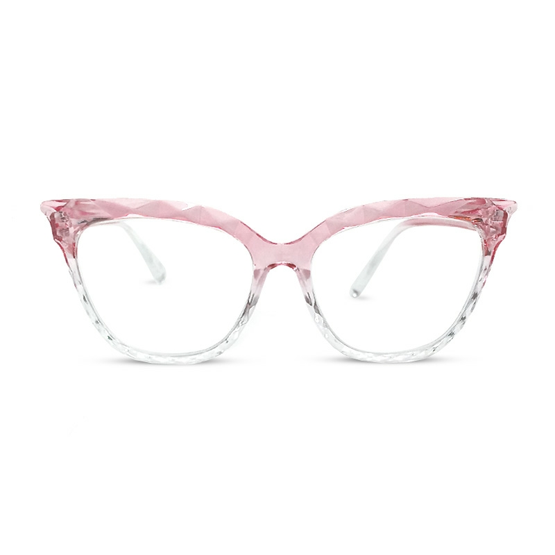 Cat Eye Glasses, Pink Clear Glitter