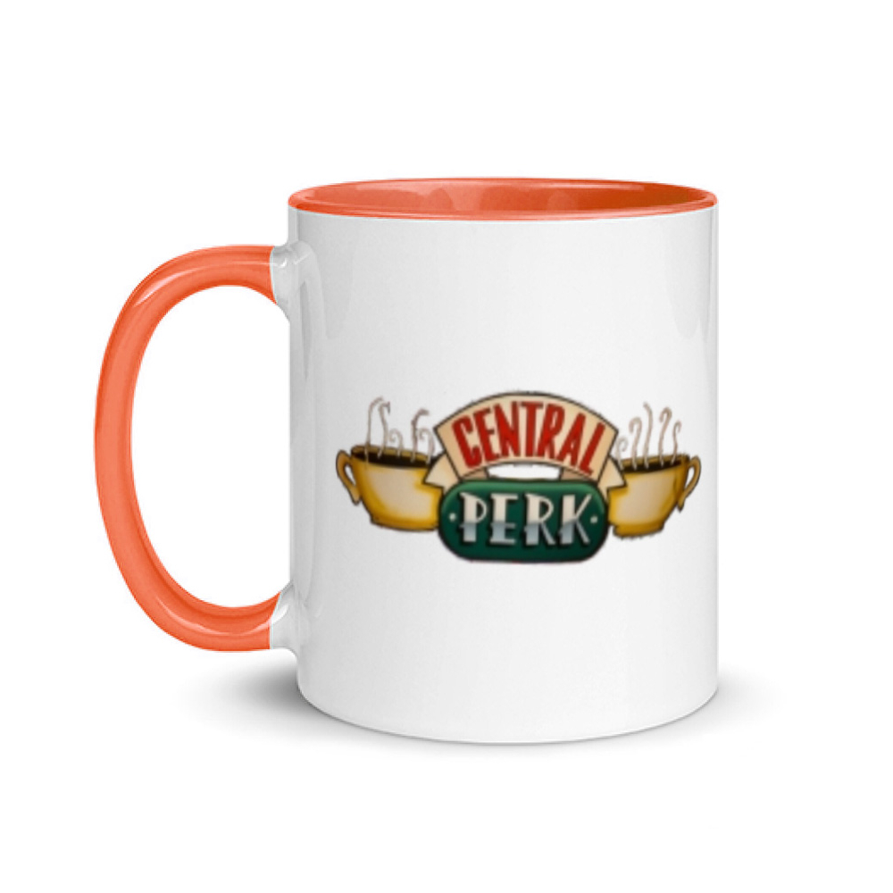 Ceramic white and oranje mug with printed design theme Friends | Online  Agency to Buy and Send Food, Meat, Packages, Gift