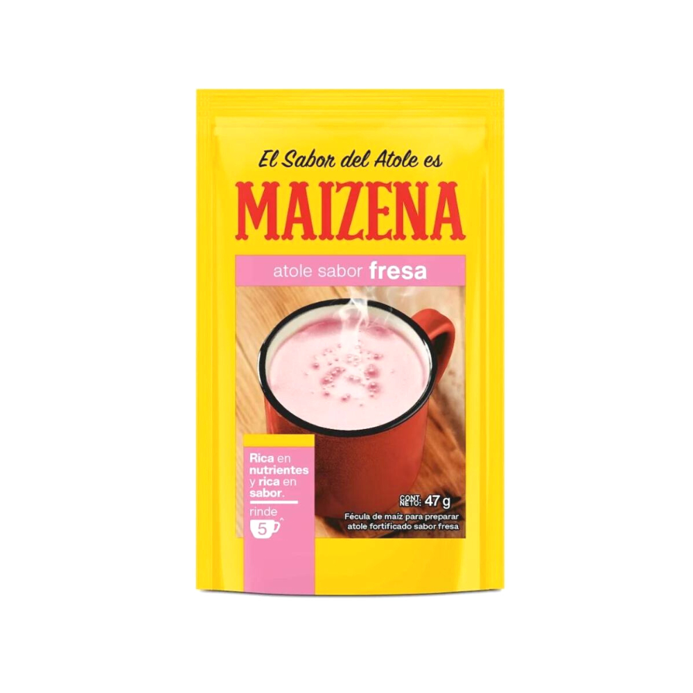 Maizena Corn Starch To Prepare Strawberry Flavor Fortified Atole 47 G