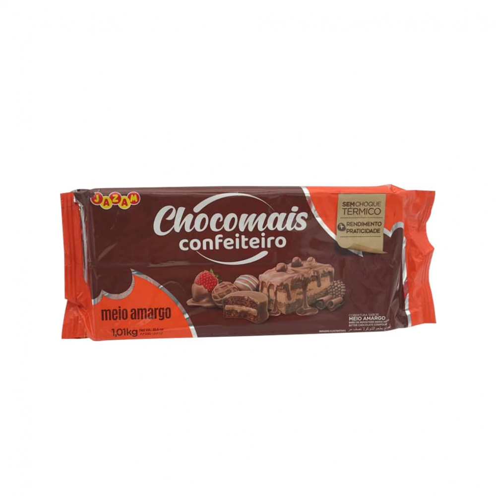 Cobertura De Reposter A Sabor Chocolate Medio Amargo Chocomais Clasica Kg Lb