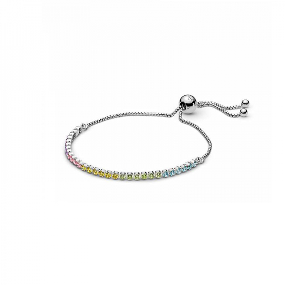 Pandora rainbow sparkling slider deals tennis bracelet