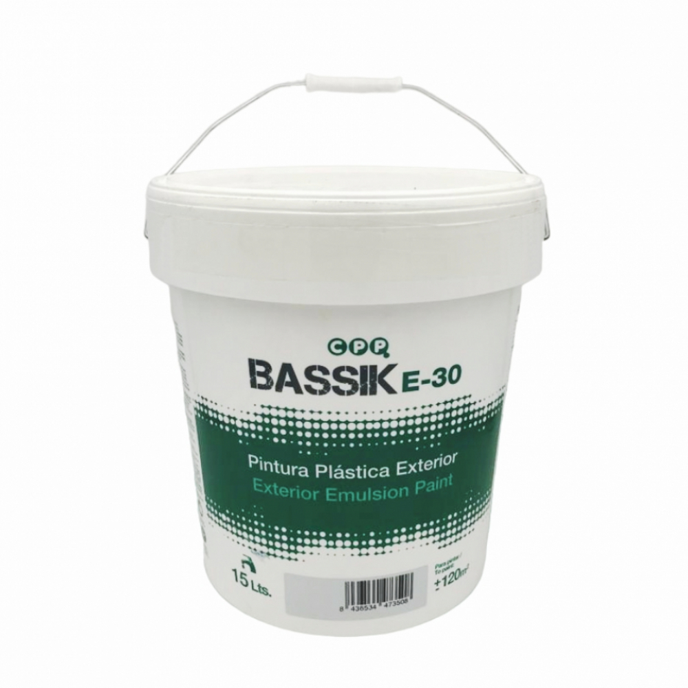 Pintura plástica exterior blanca mate Bassik (15 L)  Supermercado Online.  Items desde desde Panama y Miami con Envíos a Cuba