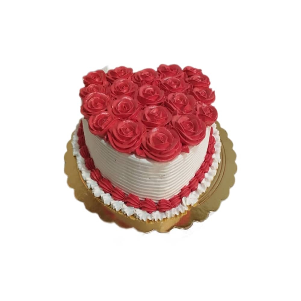 Heart shape Valentine Rose Cake