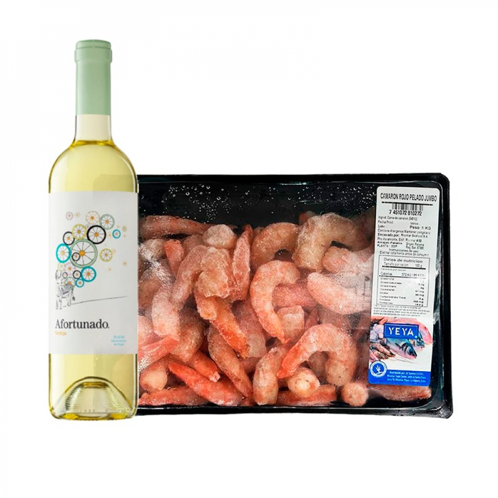 Jumbo peeled red shrimp + White wine | Online Agency to Buy and Send Food,  Meat, Packages, Gift