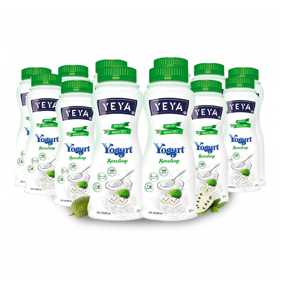 Combo Yogurt Pasteurizado Sin Grasa Natural Sabor Guan Bana Yeya X Ml