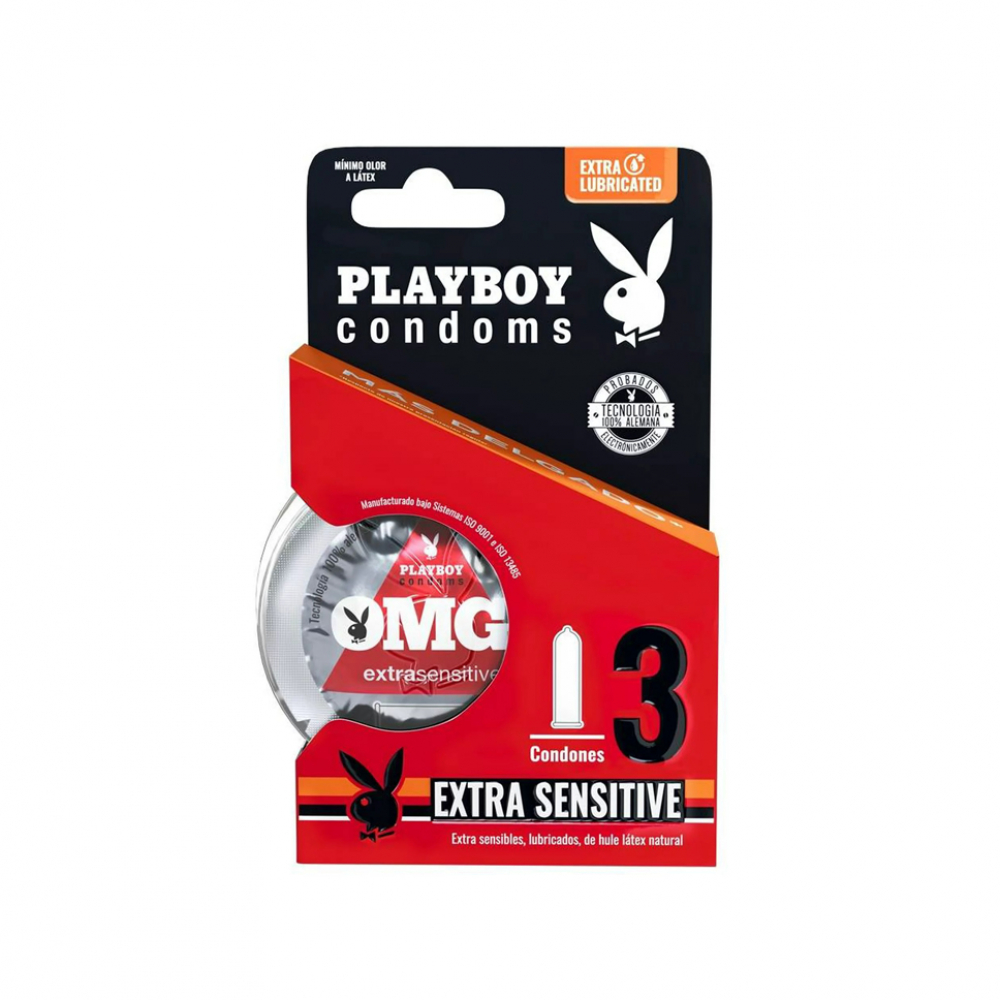 Playboy extra sensitive condoms (3 U) | Online Supermarket. Items from  Panama and Miami to Cuba