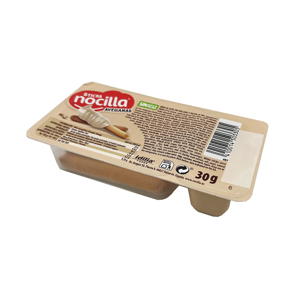 Nocilla milk cream with hazelnuts and breadsticks (30 g / 1.05 oz) |