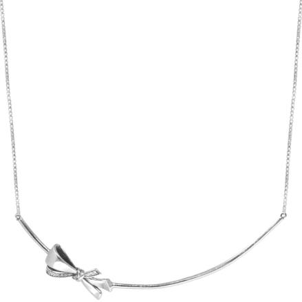 Brilliant bow sale necklace