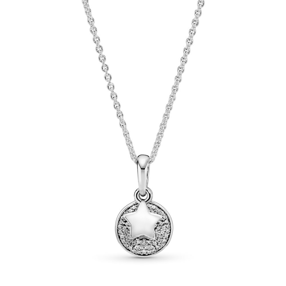 Buy Pandora Rose ™, Celestial Shooting Star Silver Necklace 45CM/17.7  Inches N0-12 Sale Final Online in India - Etsy