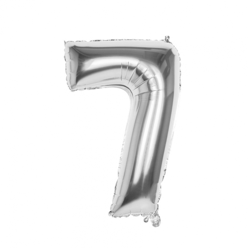 Number Balloon '7' Silver (100CM)