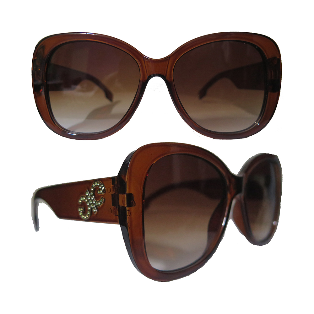 Square Louis Vuitton style sunglasses with brown armor and brown gradient  lenses