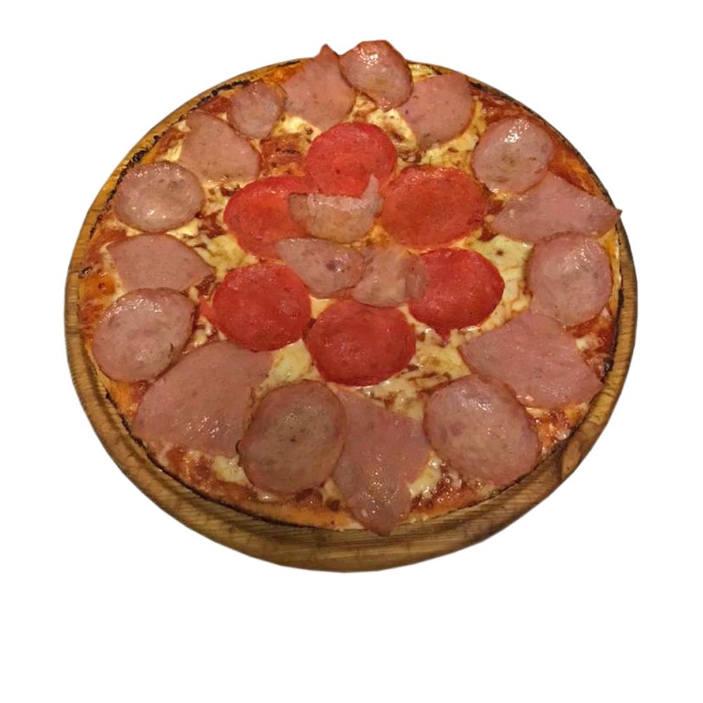 Chorizo, ham and salami pizza (33 cm) |