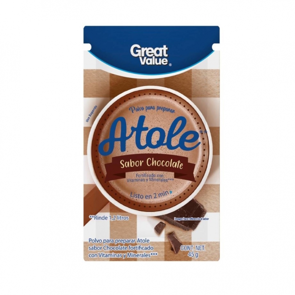 Great Value chocolate flavor atole powder (45 g / 1.59 oz)